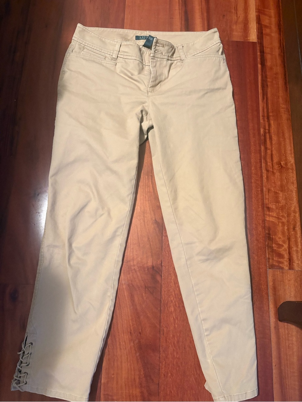 Ralph Lauren Lace-Up Hem Chino Pants